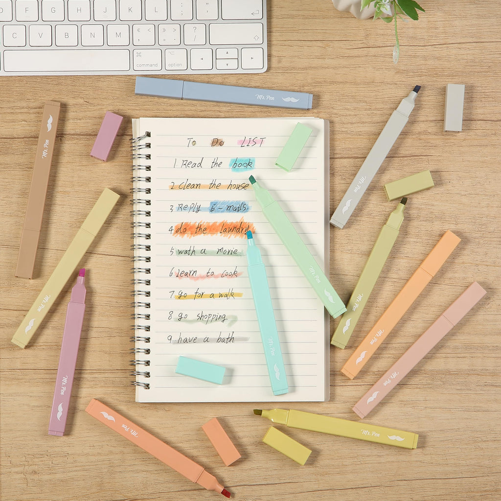 Mr. Pen- Aesthetic Bible Highlighters No Bleed Through Assorted Color