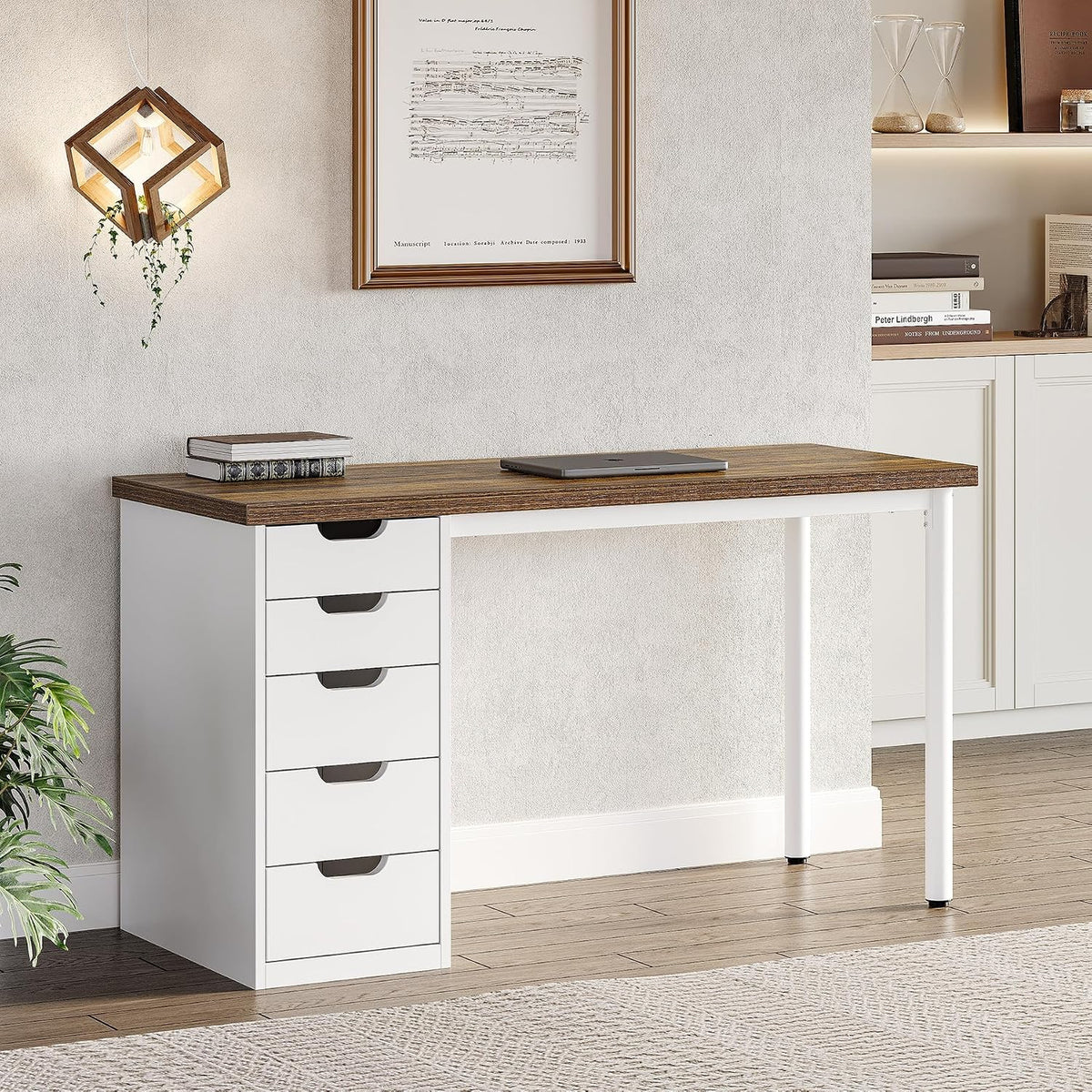 LITTLE TREE 47-Inch Five-Drawer Student Desk