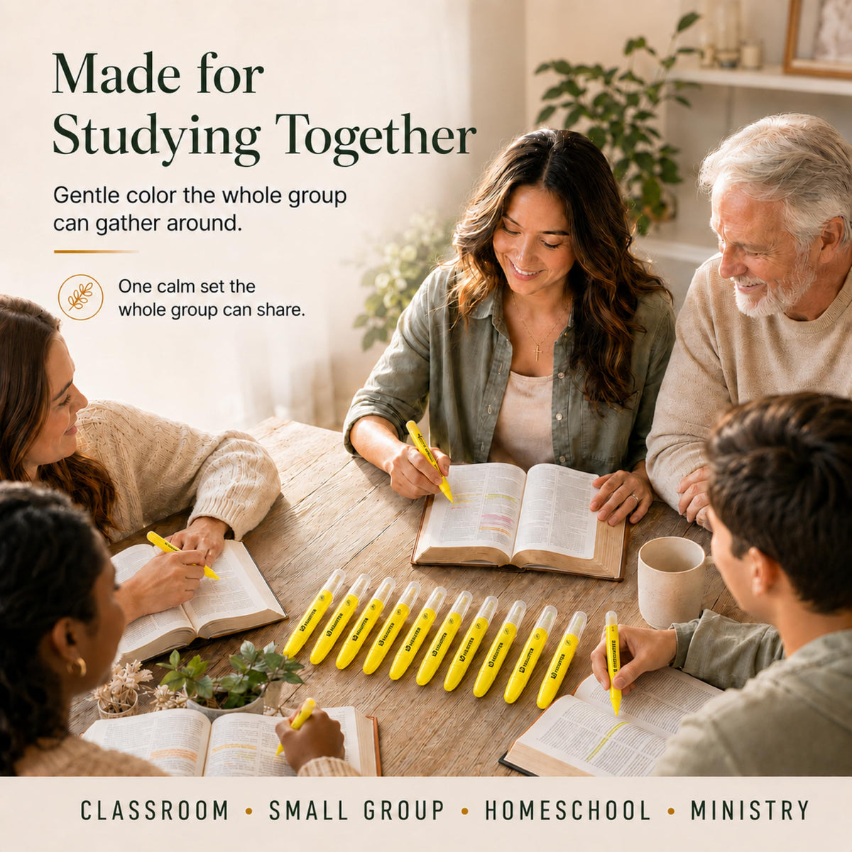 10 Pack Bible Safe Highlighters - Pastel Color, Wax Highlighters