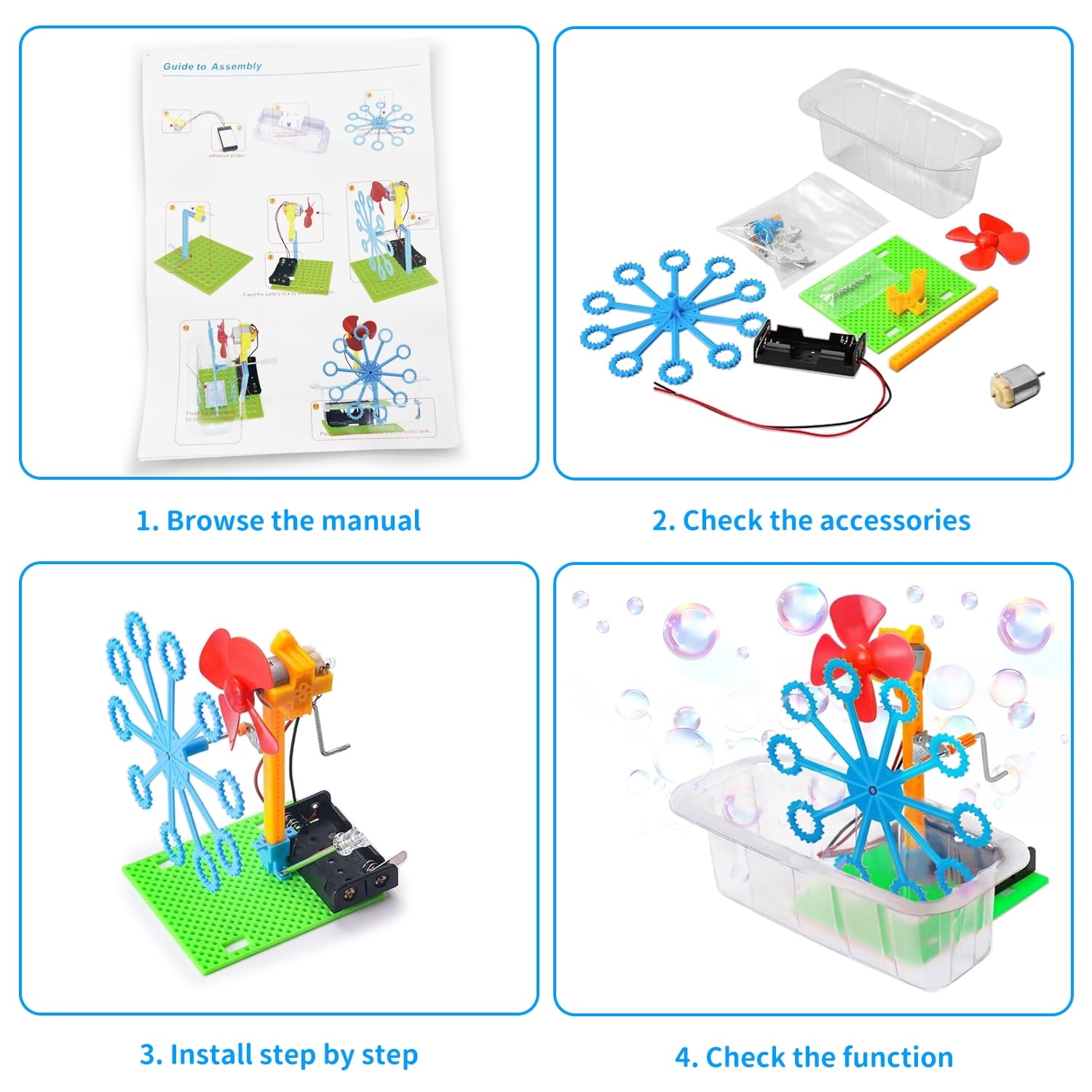 STEM Robotics Science Kit, Electronic Motor Robot Craft for Kids Age 8