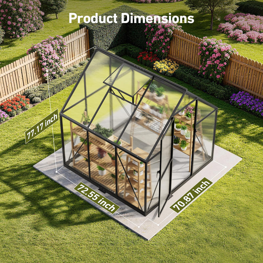 Windproof Tunnel Greenhouse with Thermometer (Multiple Sizes)