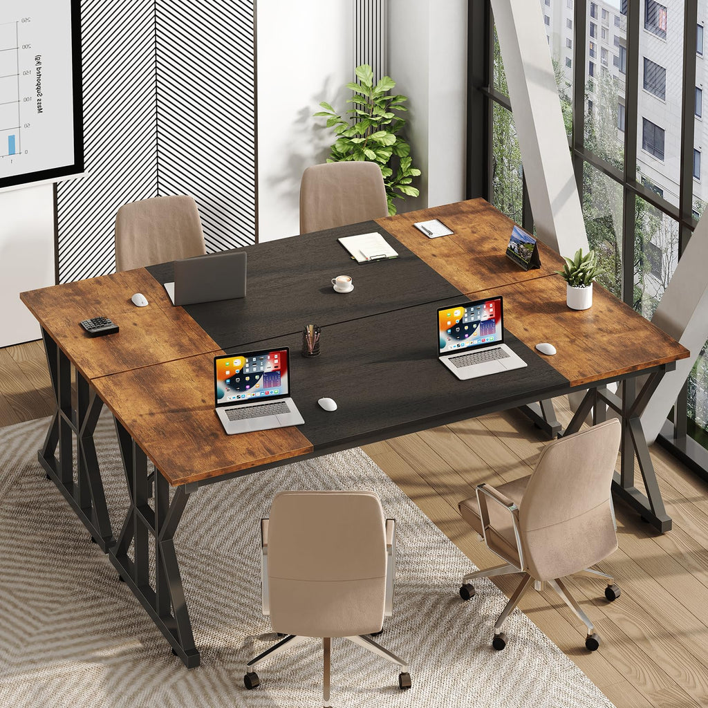 63" Large Computer Desk with Thickened Frame for Home Office, Living Room
