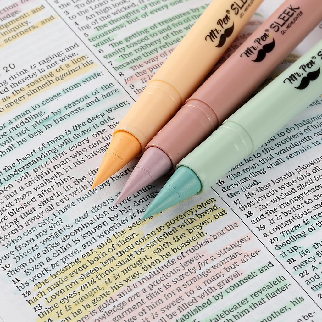 Mr. Pen- No Bleed Gel Highlighters, Assorted Colors, 16 Pack