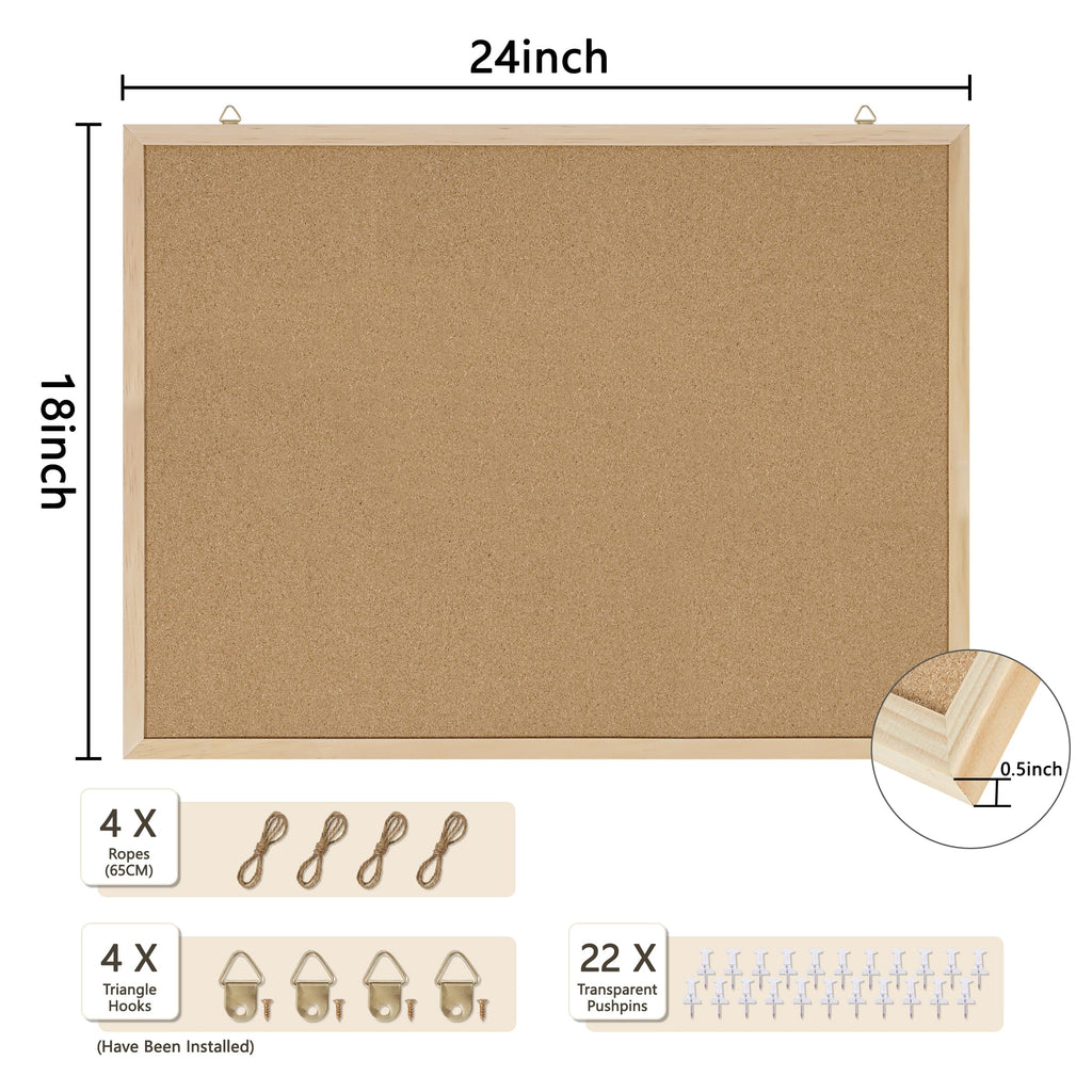DAHAPYBOO Framed Cork Bulletin Board