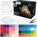 24,000 Mini Fuse Beads Kit - Tiny 2.6mm, 48 Colors, 5 Pegboards, Pixel Art