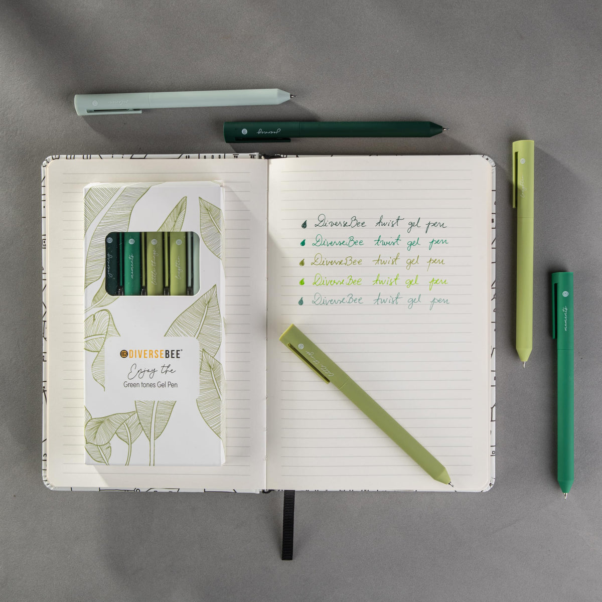 DIVERSEBEE Black Gel Ink Pens, 0.5 mm Gel Pens Fine Point