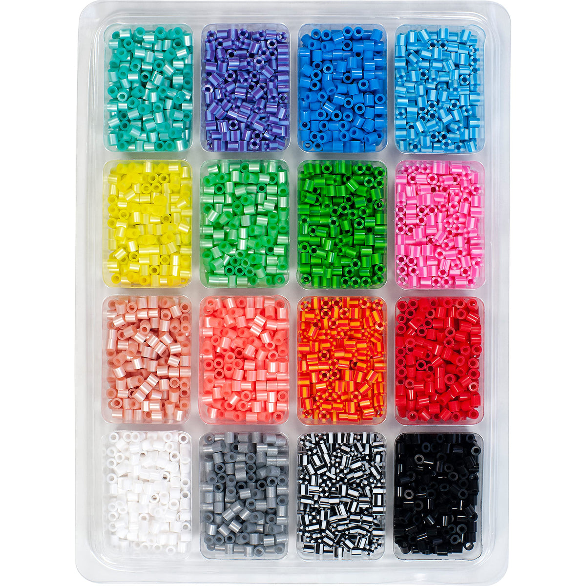 Perler 17605 Assorted Fuse Beads Kit with Storage Tray and Pattern Book for Arts and Crafts, Multicolor, 4001pcs