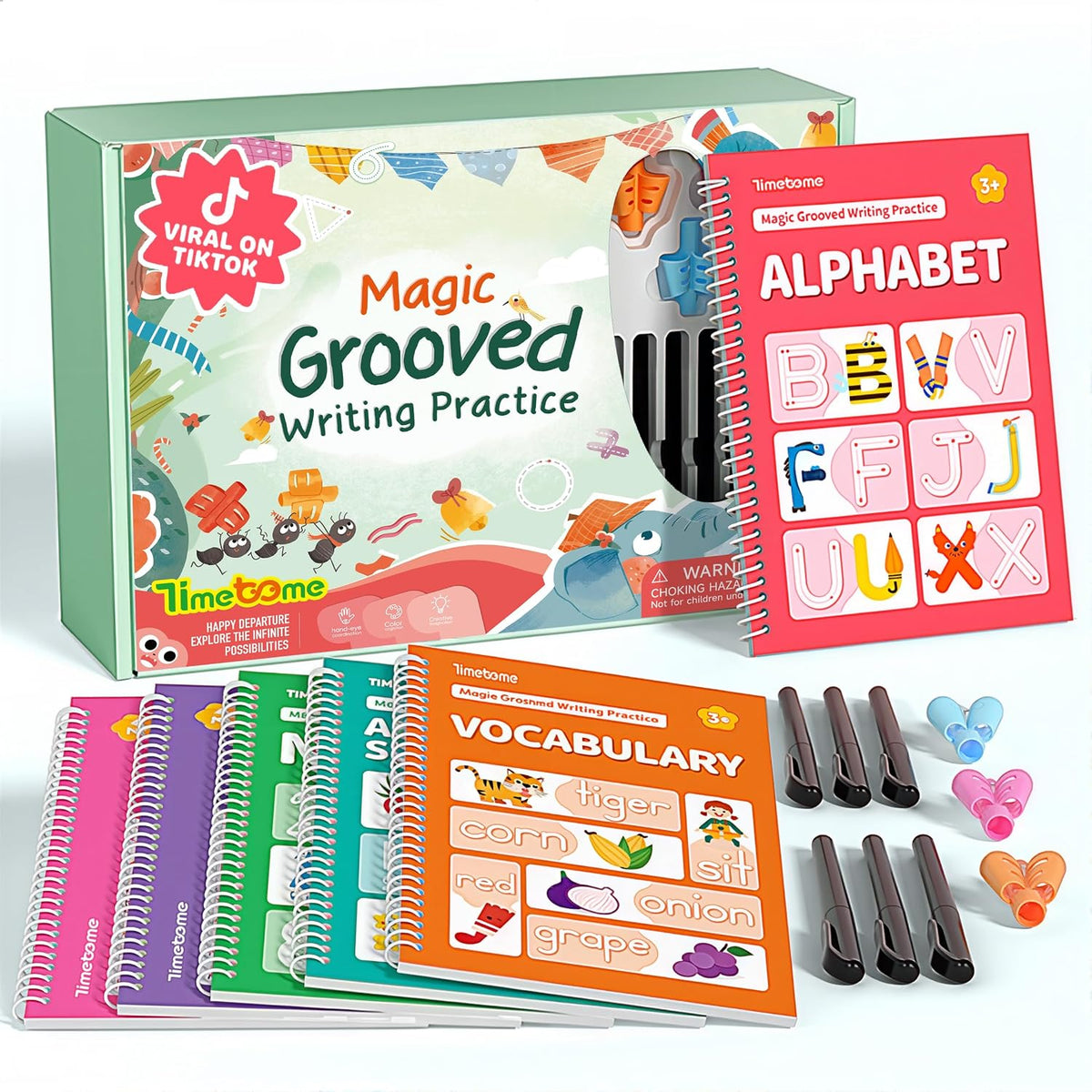 Magic Grooved Writing Practice Books for Kids 3-8