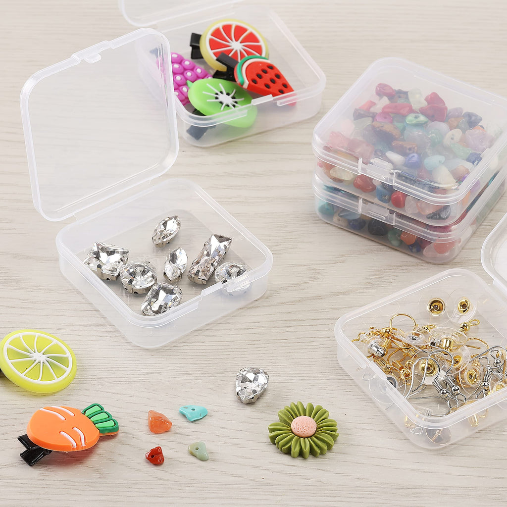 Mr. Pen- Bead Storage Containers, 28 Grids, 2 Pack, Clear White