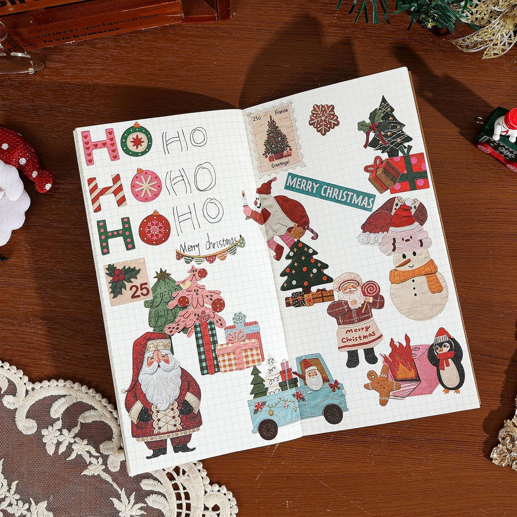 750 Pcs Stickers for Scrapbooking,Christmas Self-Adhesive Scrapbook Sticker