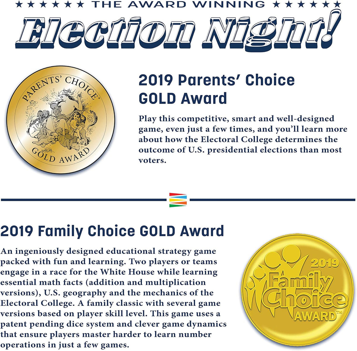 Semper Smart Games Election Night! A Super Fun Board Game to Learn Math, Geography, and Civics with Dice – Updated Electoral College Game for Kids and Families (Ages 8 & Up)