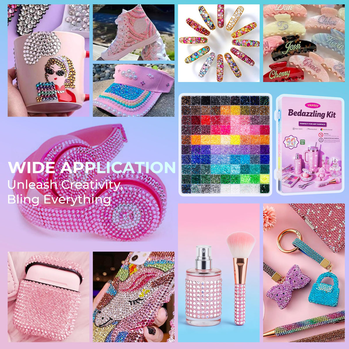 Bedazzling Kit 48000Pcs 60 Colors 3mm Resin Jelly Rhinestones - Diamond Art