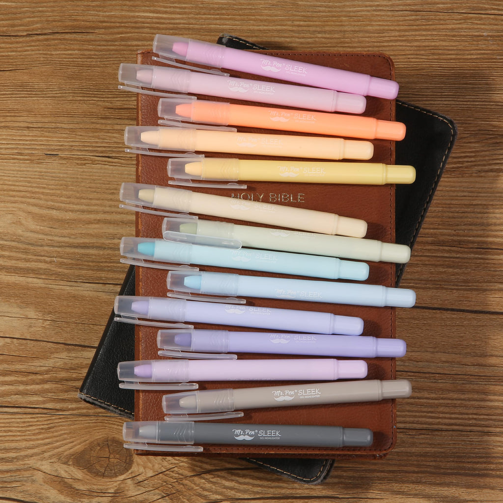 Mr. Pen- No Bleed Gel Highlighters, Vibrant Colors, 8 Pack