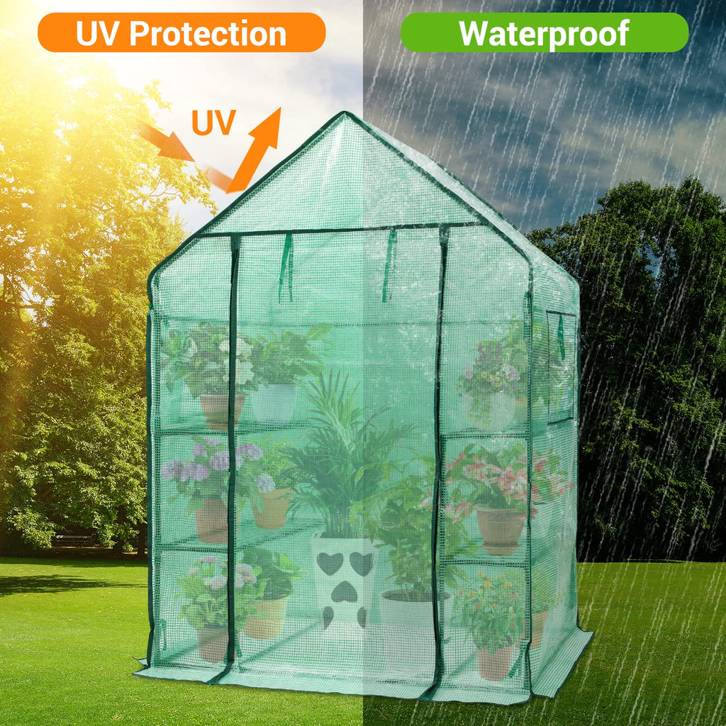 Ohuhu Plastic Greenhouse with 3–4 Tiers, Up to 22.56 Sq Ft