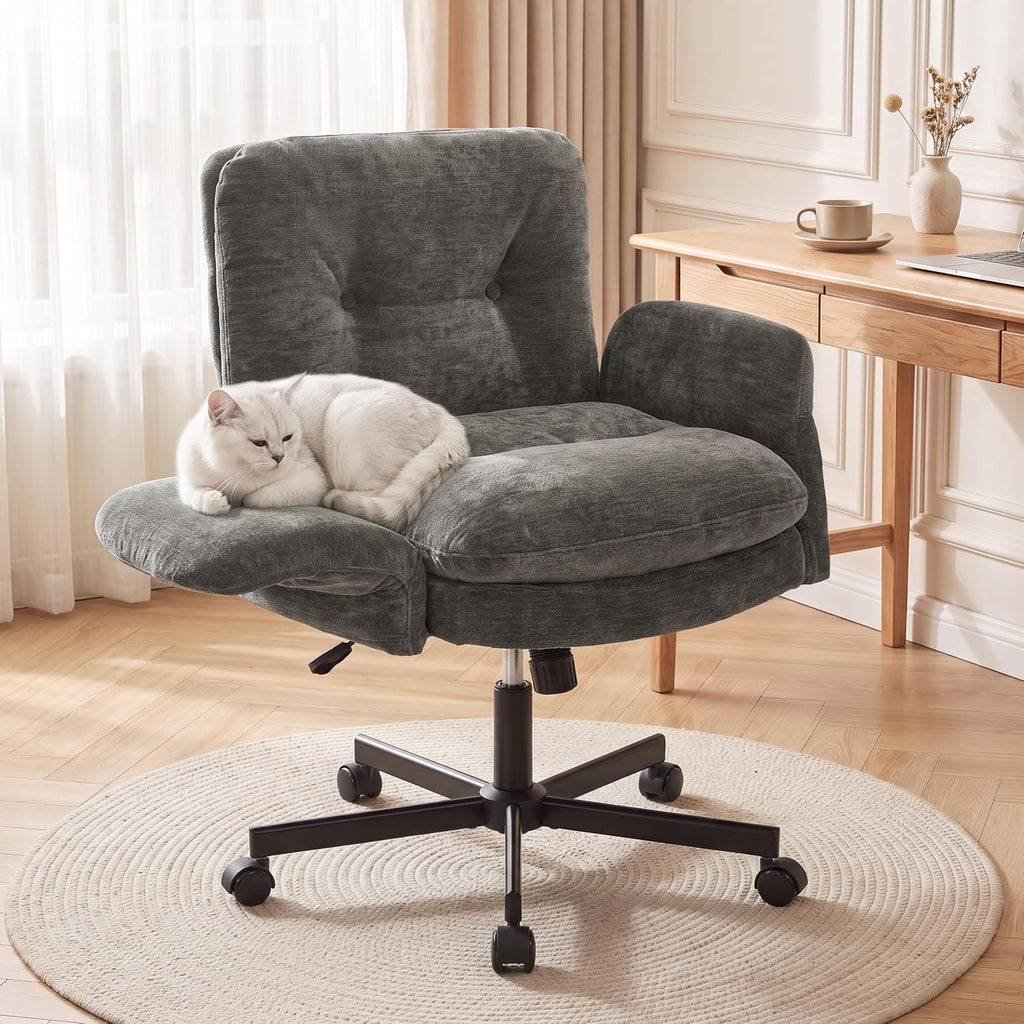 FiveWillowise Low-Back Cross-Legged Desk Chair (Multiple Colors)
