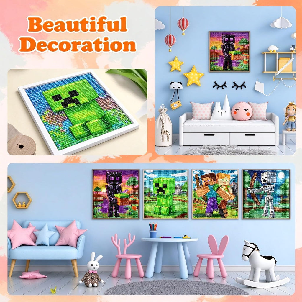 LDXWQF 6 Pack Diamond Art Kits for Kids Aged 4-8-12, 6x6 Inch