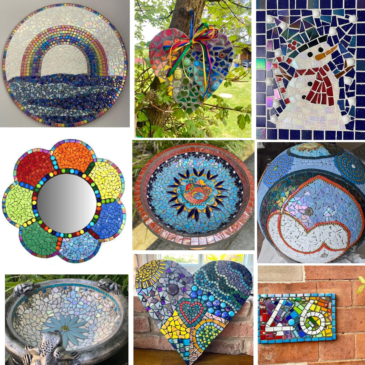 Iridescent Glass Mosaic Tiles for Crafts Bulk,200g Broken Mosaic Glass Pieces for DIY Home Garden Art Projects, Handmade Crafts & Decor