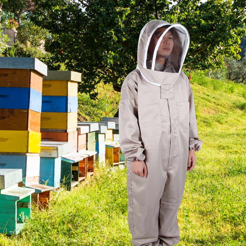 Yajisi Hooded Beekeeper Suit One Piece Beekeeping Protective Clothes A
