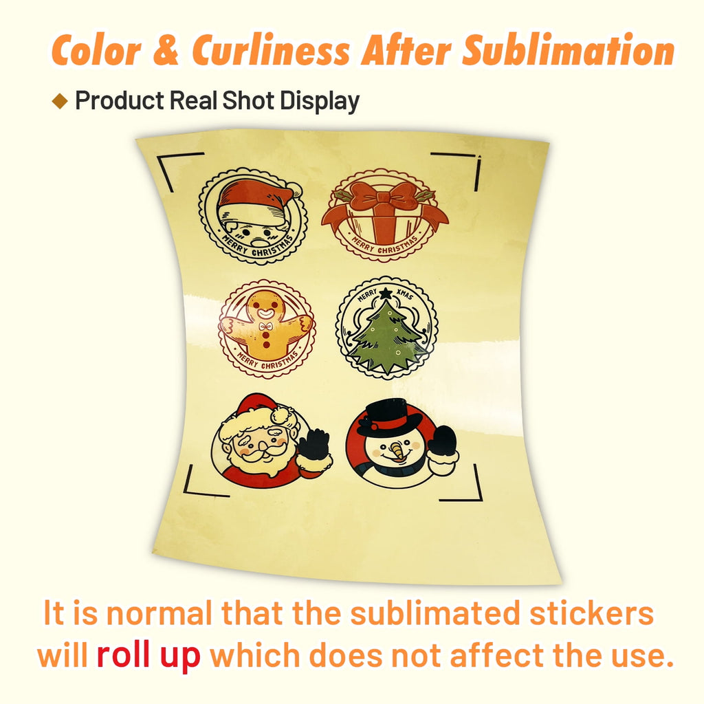TransOurDream Sublimation Sticker Paper-15 Pcs 100% Glossy Clear Water