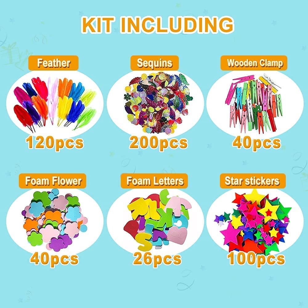 YANSION 1000Pcs DIY Arts and Crafts Supplies Craft Art Supply Kit, DIY