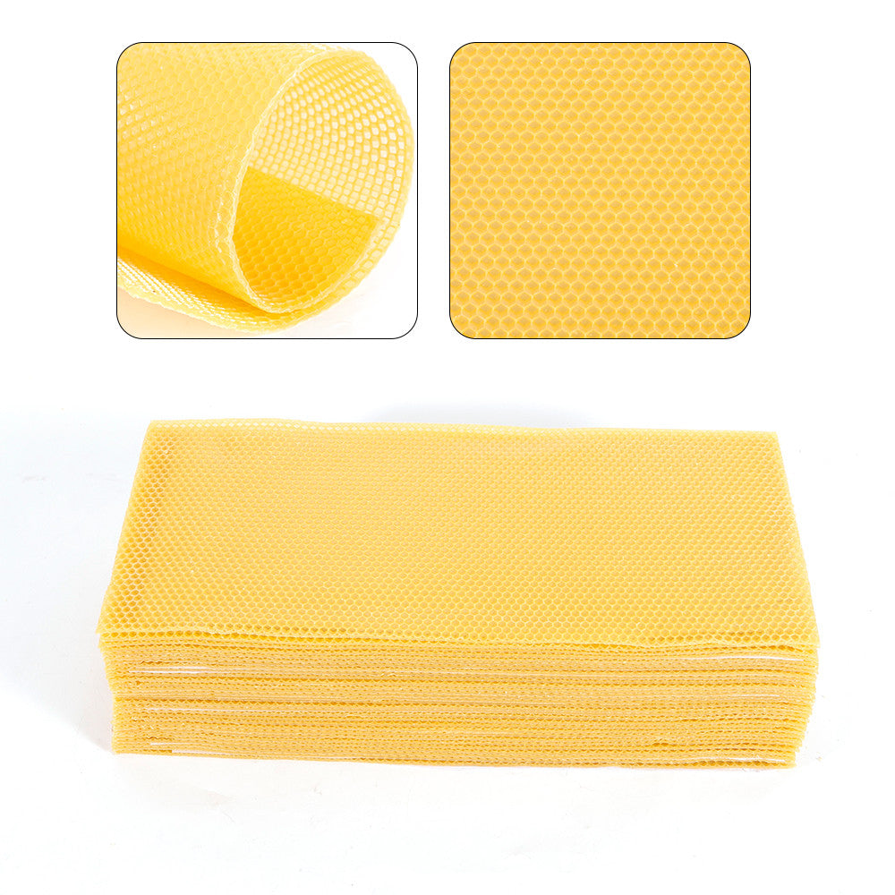 30Pcs Beeswax Foundation Sheets – Beekeeping Supplies 7.68×16.34 In