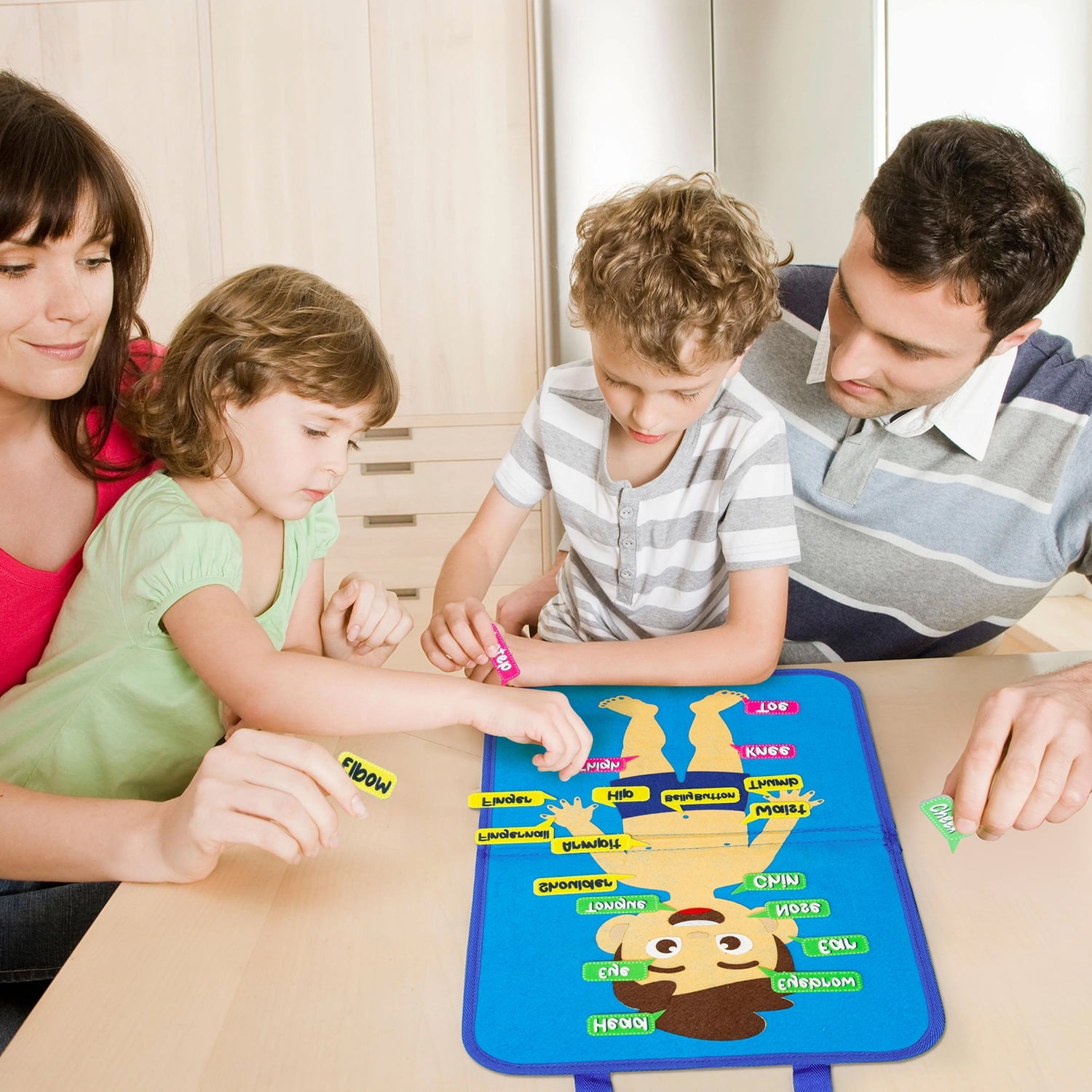 Belanttega Body Cognition Portable Felt Board Story Set Learn The Name