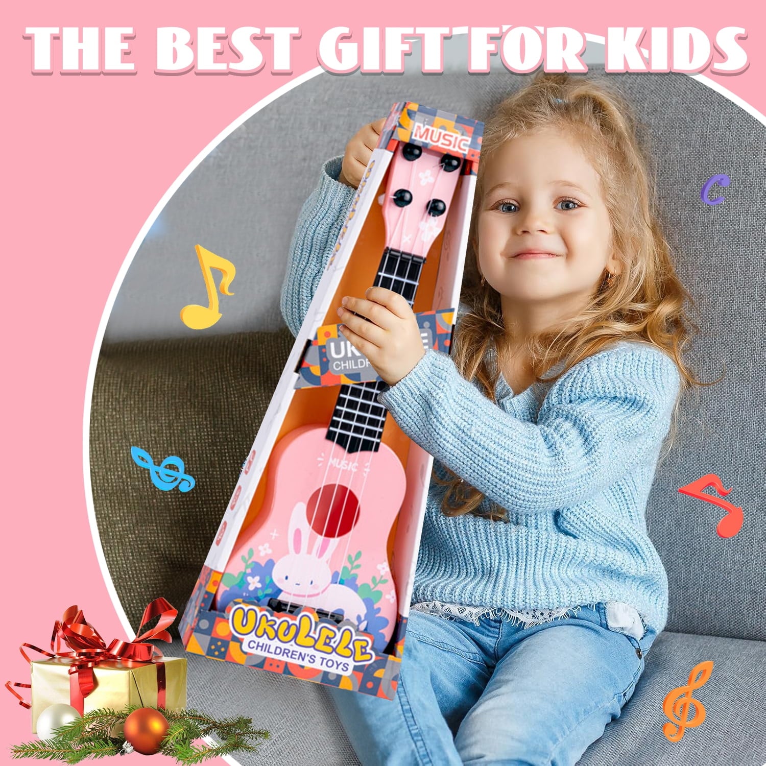 Kids Guitar Toy, Musical Instruments for Kids, Toddler Guitar for Girl