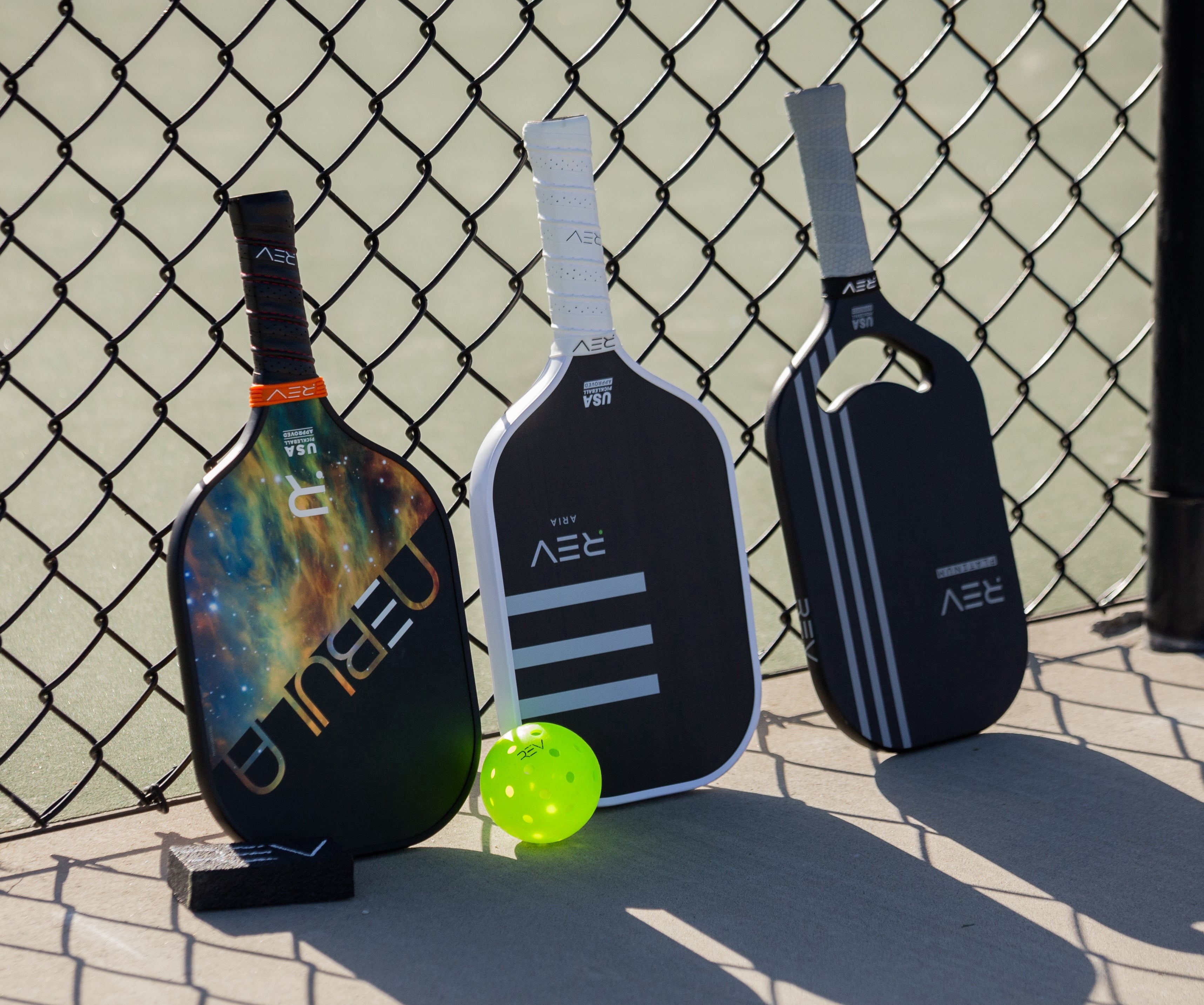 REV Aria Pickleball Paddle, Raw T700 Carbon Fiber Face, Polypropylene