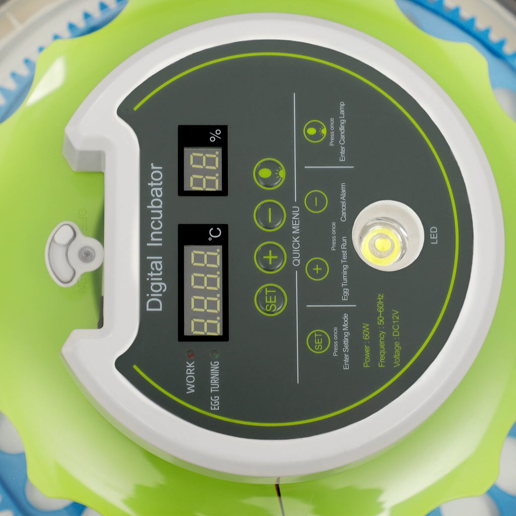 ToppiJoy 60 Quail Egg Incubator with LED Display & LED Light, 50-104°