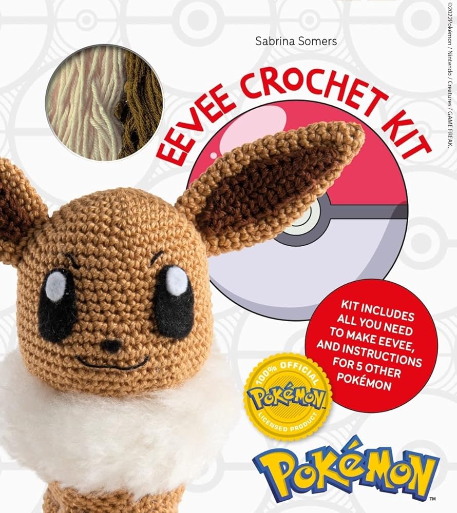 Pok??mon Crochet Eevee Kit: includes materials to make Eevee and instructions for 5 other Pok??mon