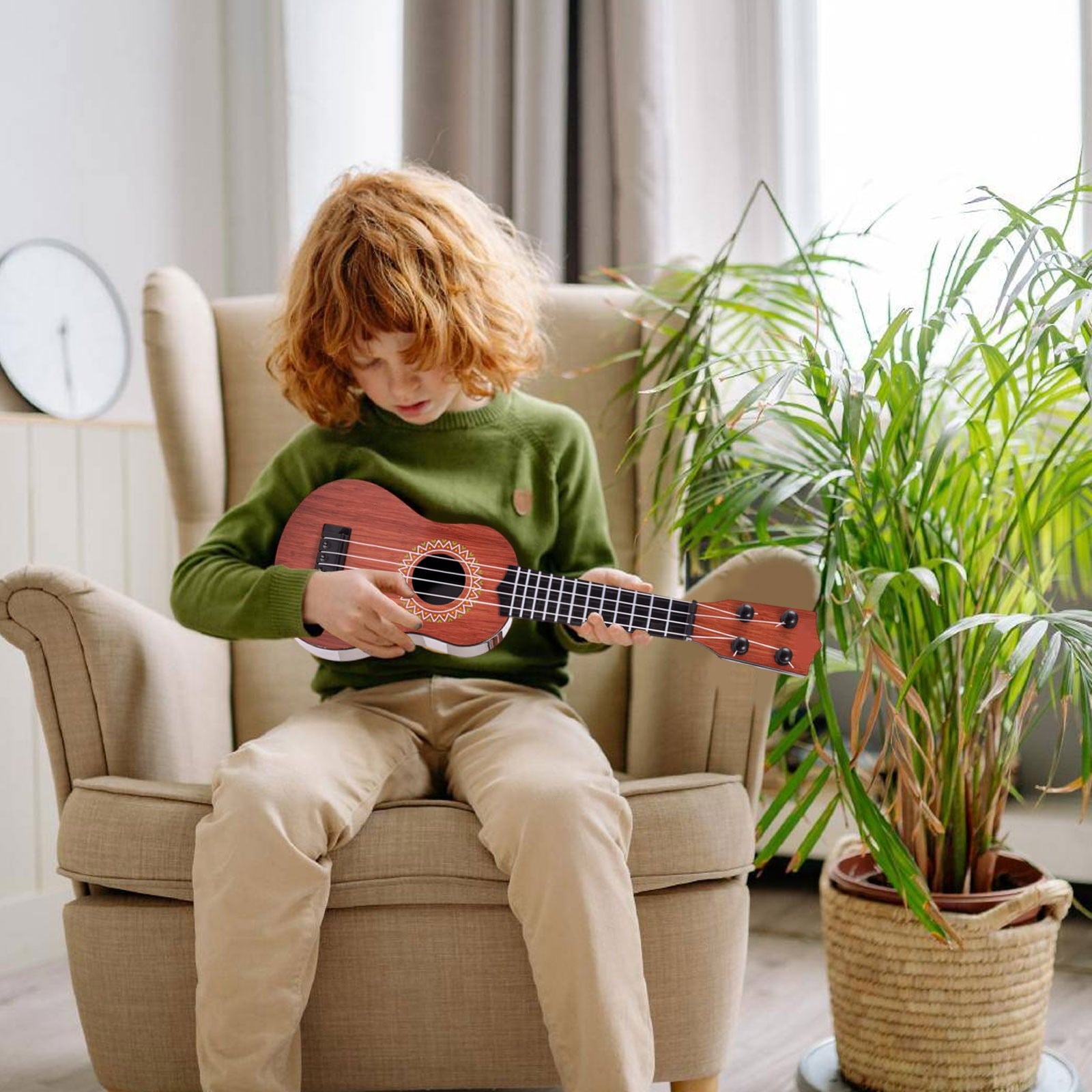 Tarmeek Boys Girls Toy Ukulele,Guitar Musical Toy with Nylon Strings P