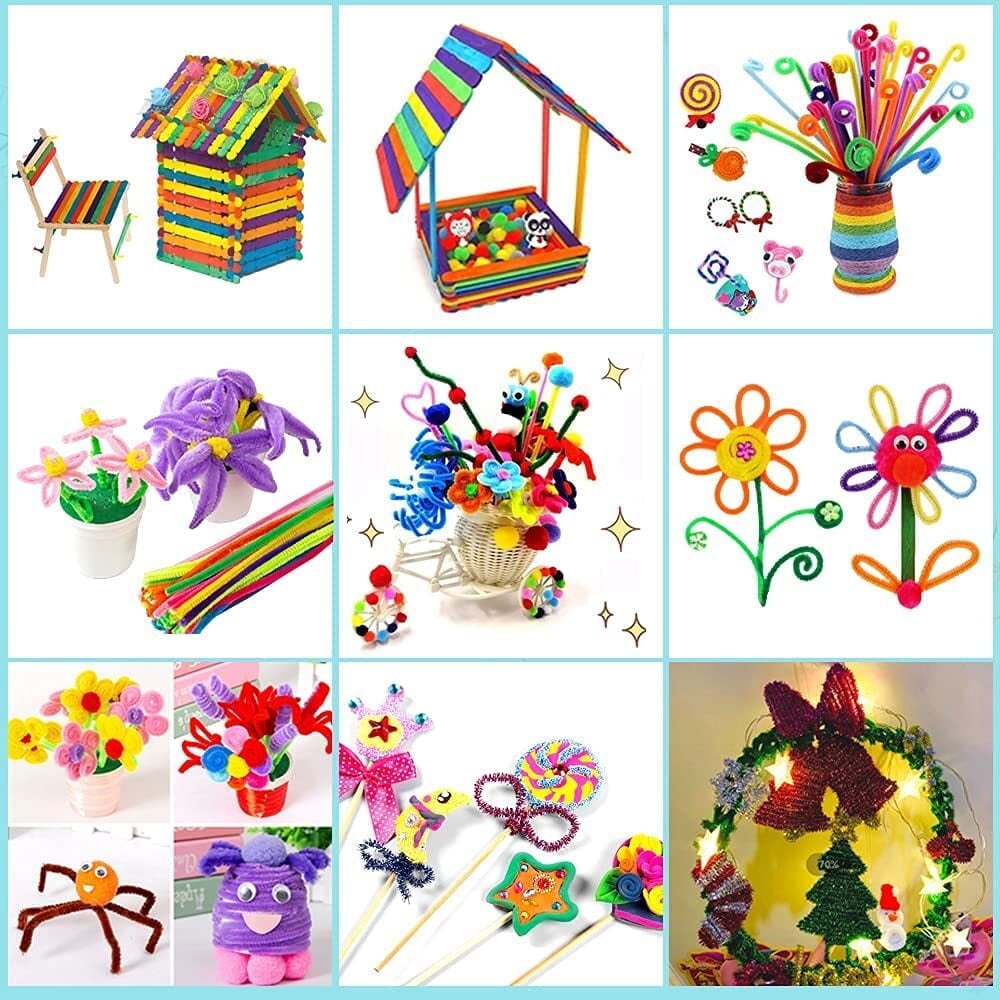 YANSION 1000Pcs DIY Arts and Crafts Supplies Craft Art Supply Kit, DIY