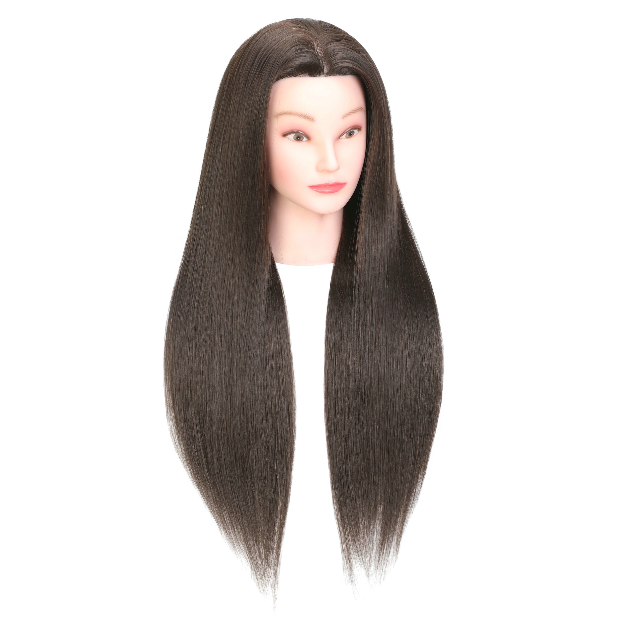 RYHAIR 30 inches Long 80% Human Hair Mannequin Head for Practice Braid