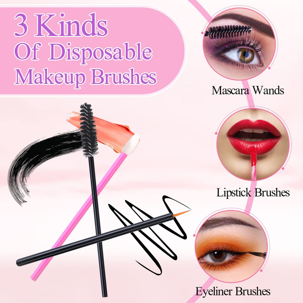 248pcs Disposable Makeup Applicators with Triangle Puffs, Mascara Wand