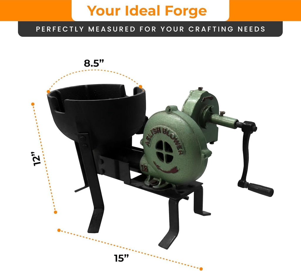 Blacksmithing Coal Forge Furnace with Hand Blower for Knife Making For