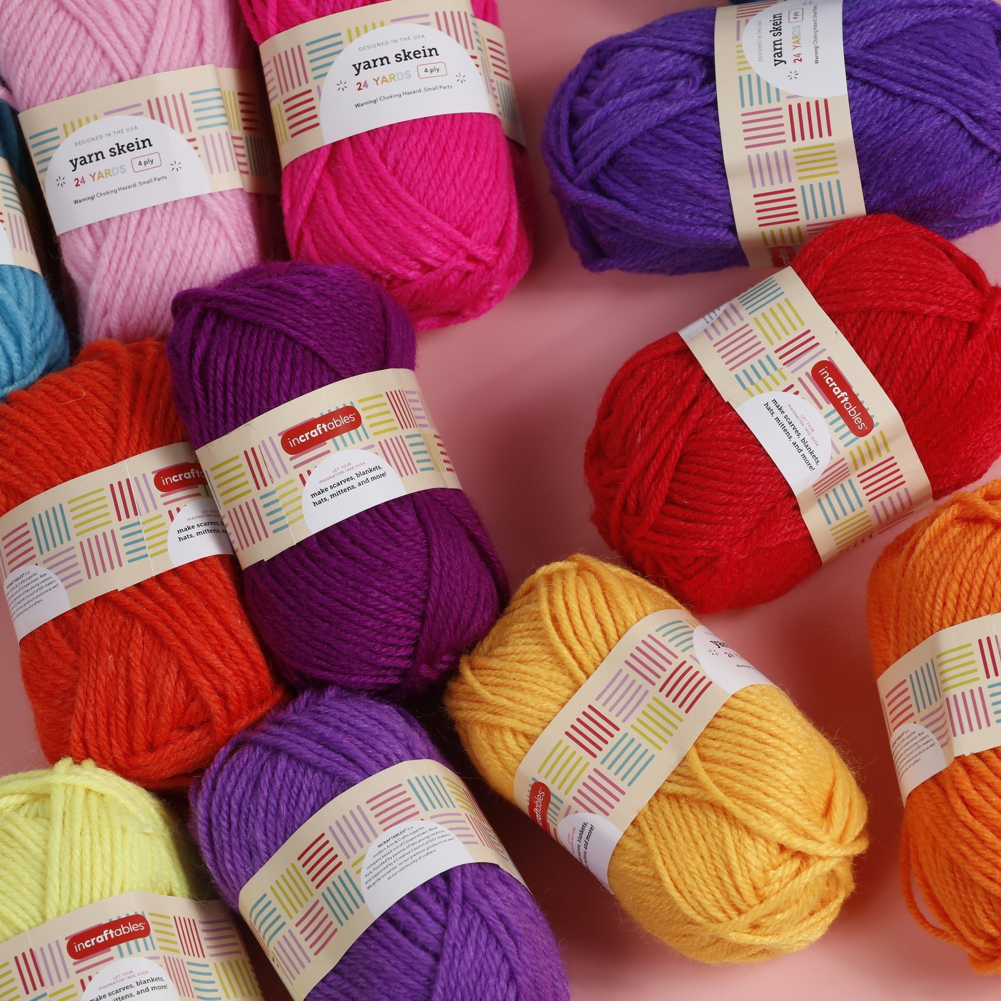 Incraftables 24 Color Yarn Set – Acrylic Yarn Set for Crocheting, Kn