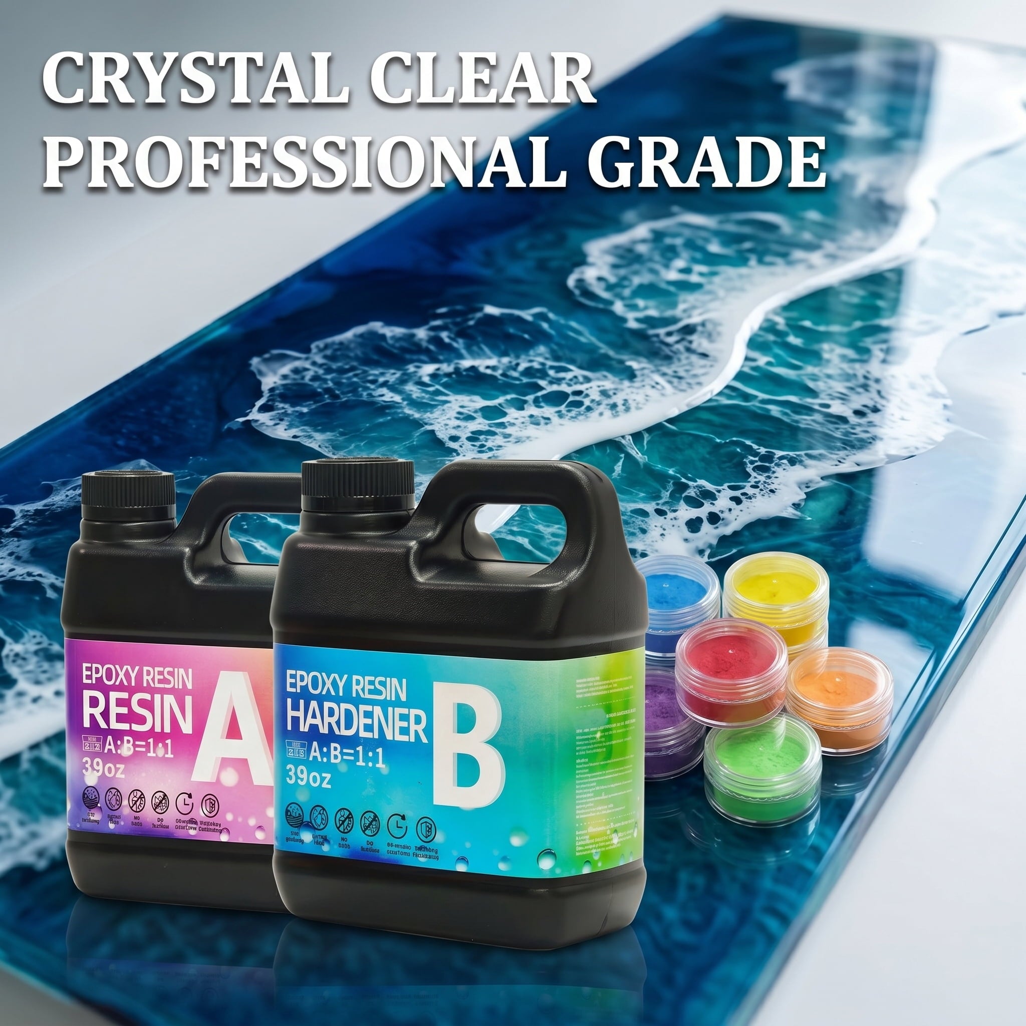 156Oz Super Clear Epoxy Resin Kit - Bubble Free, Anti-Yellowing, Self-