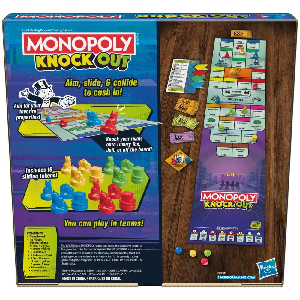 Monopoly Knockout Family Party Game, Quick-Playing Board Games for Age