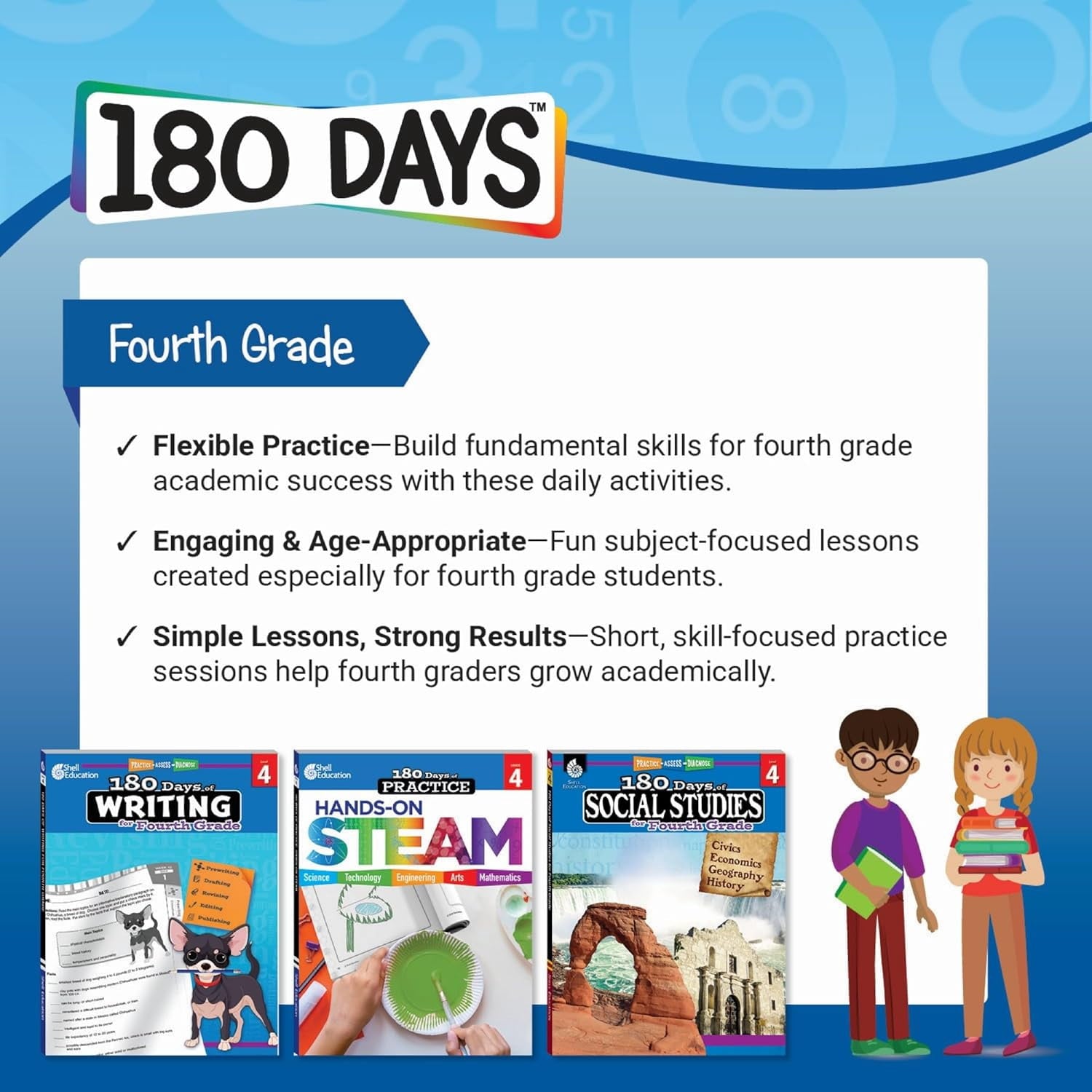 180 Days™: Practice Workbooks for Fourth Grade: Reading 2nd Edition,