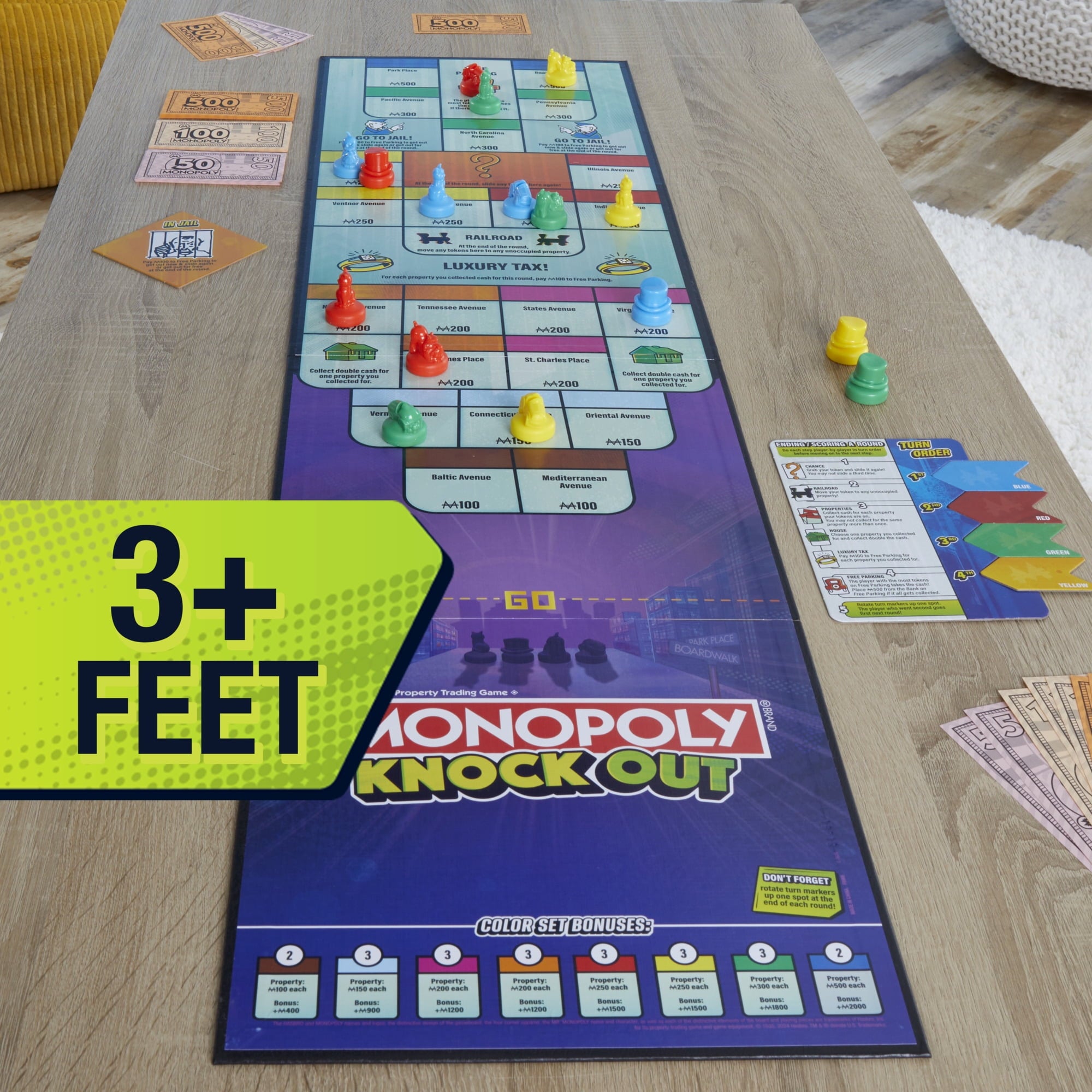 Monopoly Knockout Family Party Game, Quick-Playing Board Games for Age