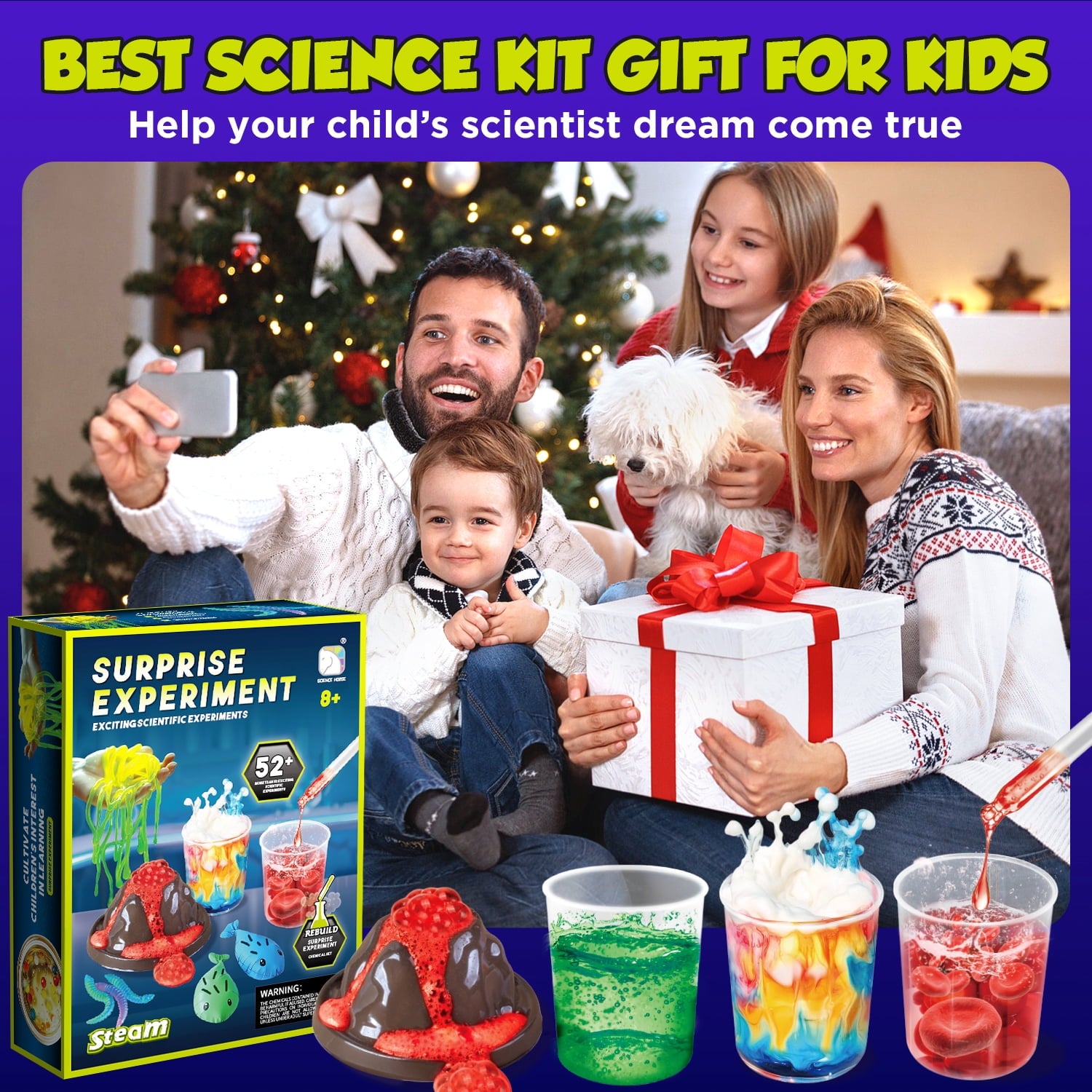 Huge Wave Science Kit for Kids Ages 4-12, 52+ STEM Educational Experim