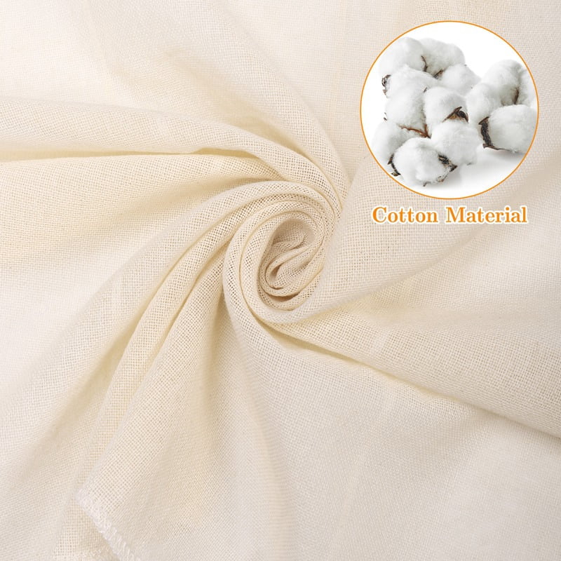 Reusable Cheesecloth 12 Pack, Unbleached Cotton Muslin, 20x20 Inch, Gr