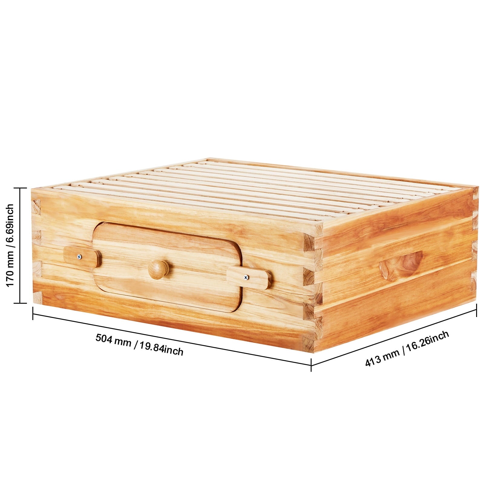 KFFKFF Beekeeping Starter Set, fir Wood Coated with Pure Beeswax, Lang