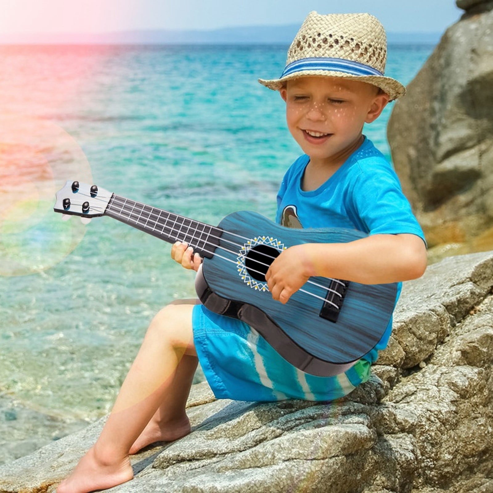 Darzheoy 16" Kids Ukulele Guitar, 4 Strings Mini Guitar Children Music