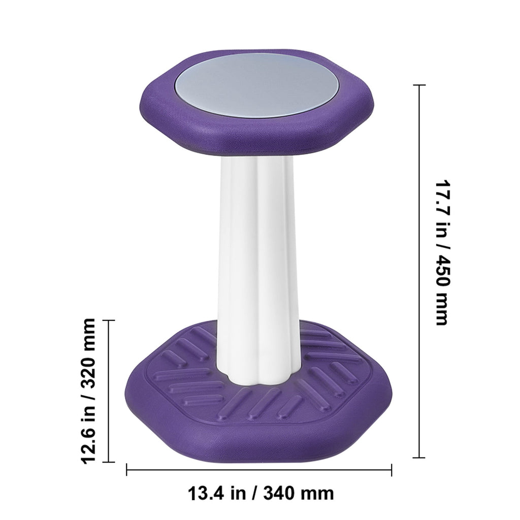 Kids Active Wobble Chair with Sponge Cushion, Age 7-14, Purple | Impro
