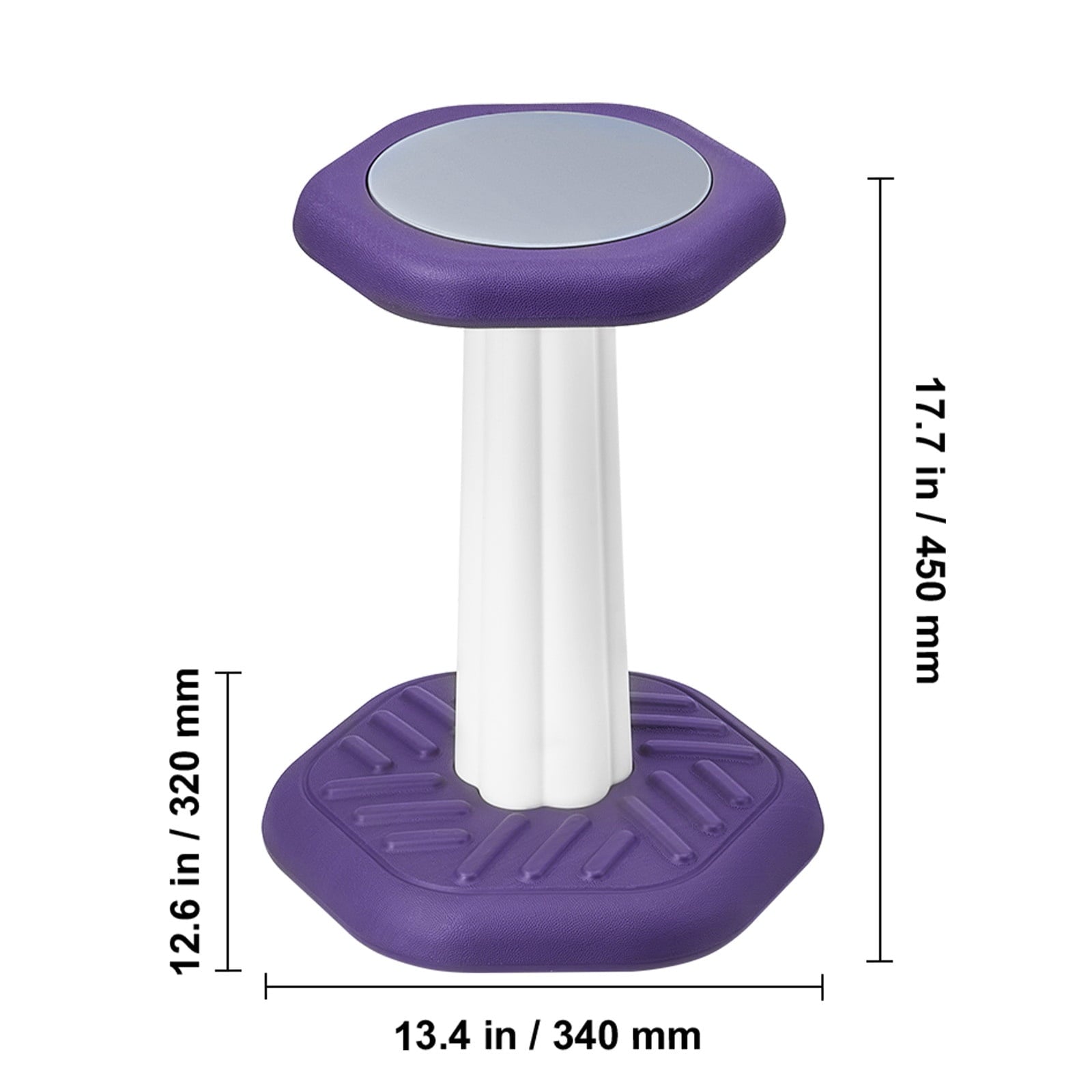 Kids Active Wobble Chair with Sponge Cushion, Age 7-14, Purple | Impro