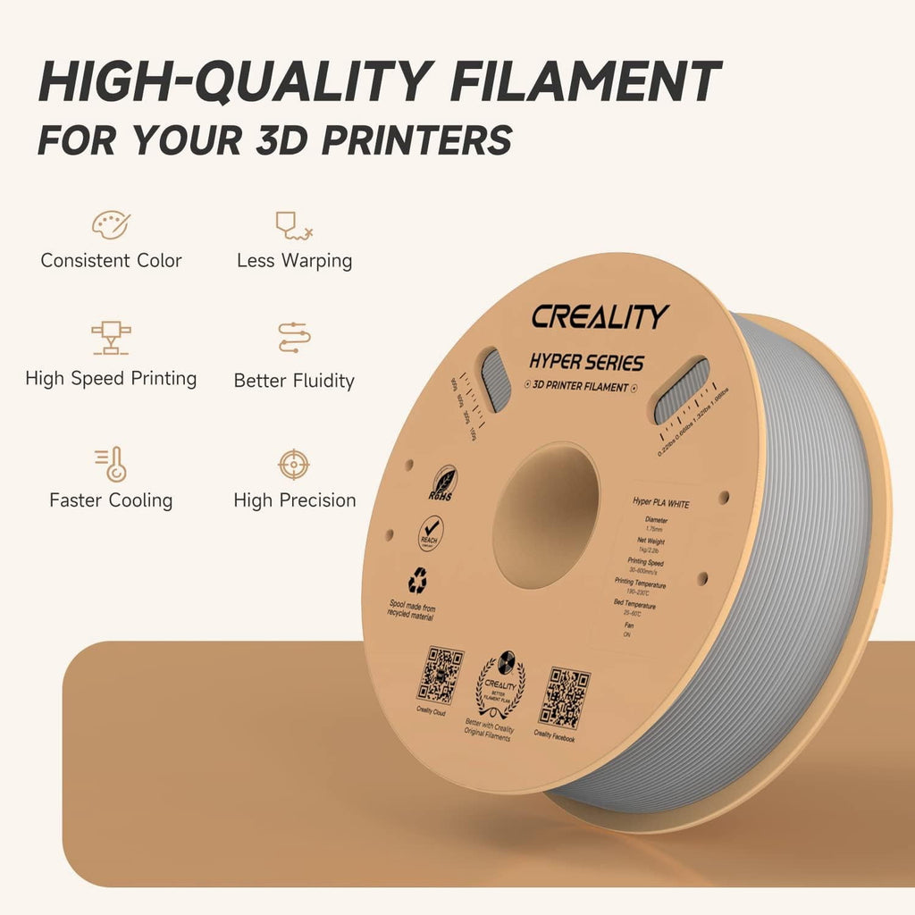 Creality Hyper PLA 3D Printer Filament 600mm/s High-Speed +/-0.03mm Ac