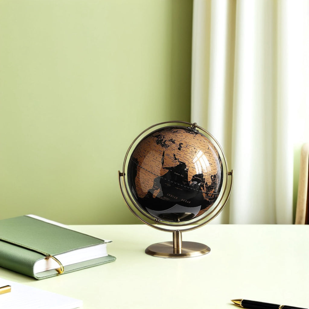 DEEPCRAFF Rotating Globe with Detailed Topographic Map, Educational De