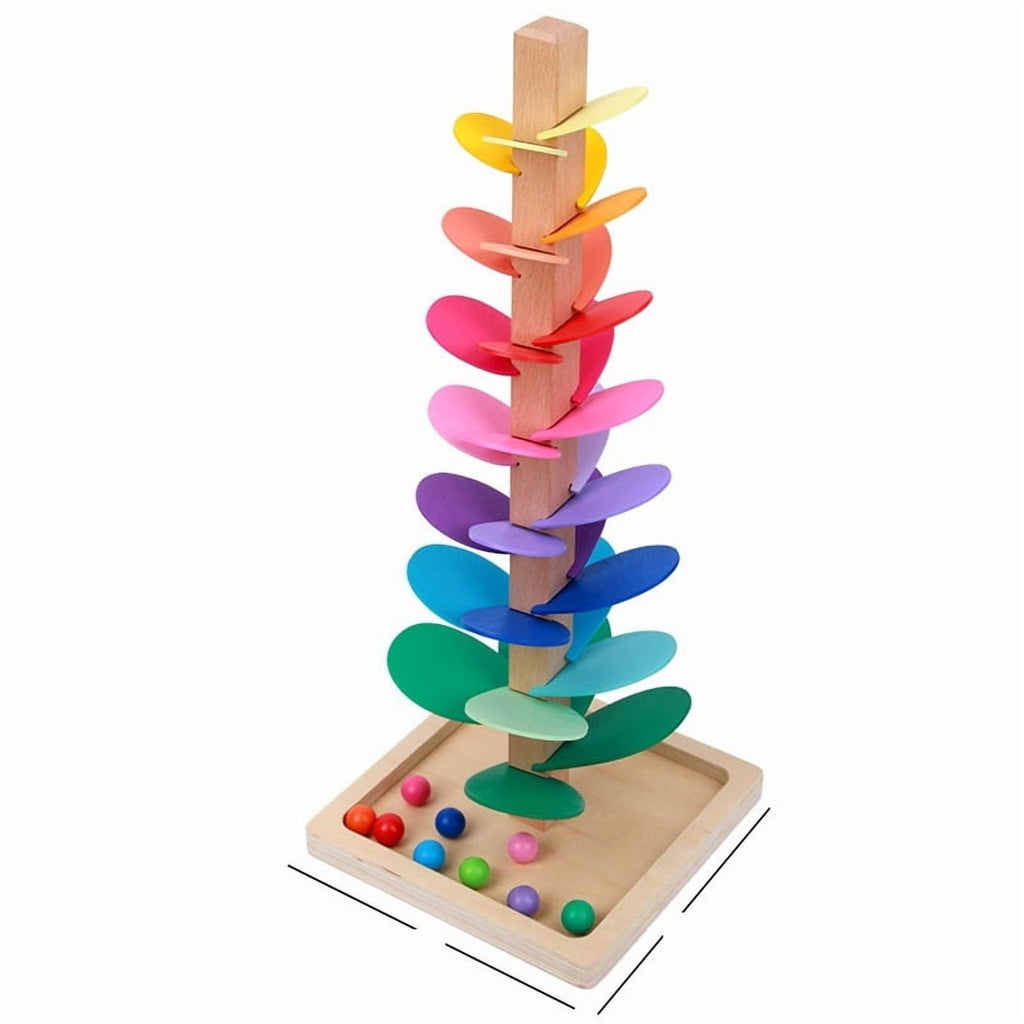 Dsseng Wooden Music Tree Toy for Kids, Ball Run Track Game for Toddler