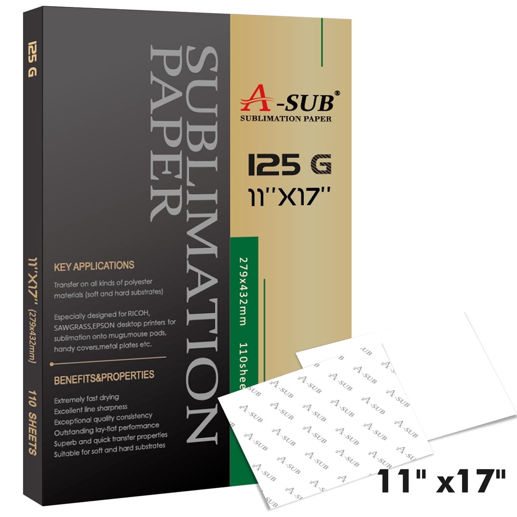 A-SUB Sublimation Paper 8.5x11 Inch 110 Sheets for Any Inkjet Printer